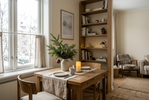 Christmas decorating inspiration for a small home with natural textures, warm lighting, and understated seasonal details.