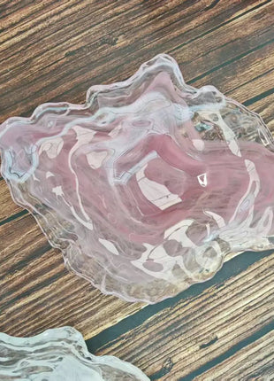 Lignovancia wavy glass decorative tray
