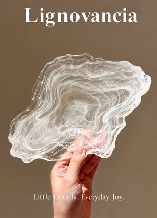 Lignovancia wavy glass decorative tray