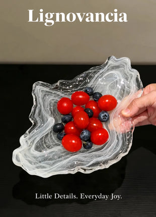 Lignovancia wavy glass decorative tray