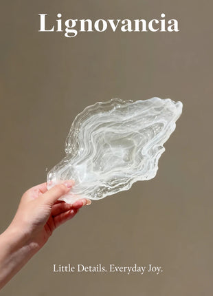 Lignovancia wavy glass decorative tray