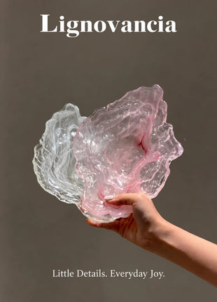Lignovancia wavy glass decorative tray