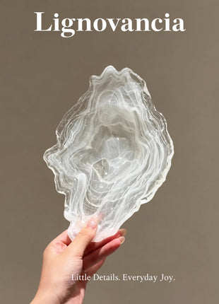 Lignovancia wavy glass decorative tray