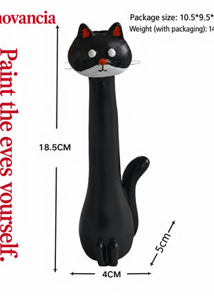 Lignovancia cat-shaped resin vase