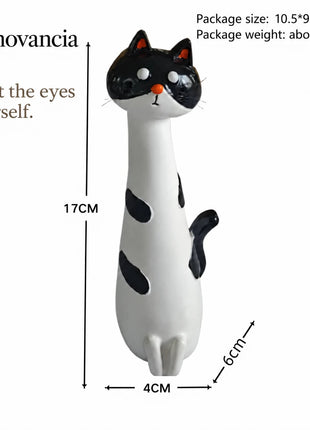 Lignovancia cat-shaped resin vase