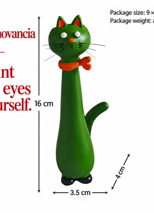 Lignovancia cat-shaped resin vase
