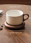 Cremeton / Kaffeetasse ohne Deckel + Untersetzer