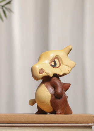 Handgefertigte Cubone Holzfigur aus Premium-Massivholz | Kreative Anime Kunstfigur | Gopure Studio Gopure Studio