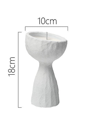 Kerzengefäß cremefarben, Maße ca. 10 cm breit, 18 cm hoch, Gewichte angegeben