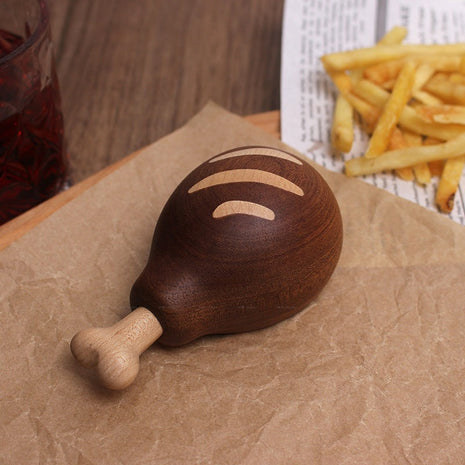 Kreativer Flaschenöffner "Hähnchenkeule" aus Ebenholz | Magnetischer Kapselheber | Gopure Studio Gopure Studio