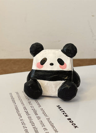 Bleistifthalter Panda schwarz-weiß mit schwarzem Band um den Körper