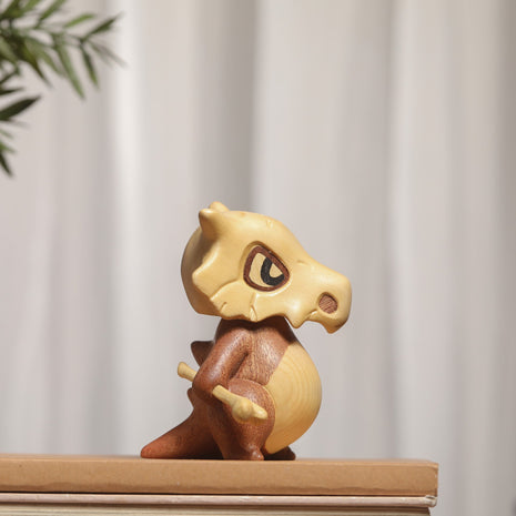Handgefertigte Cubone Holzfigur aus Premium-Massivholz | Kreative Anime Kunstfigur | Gopure Studio Gopure Studio