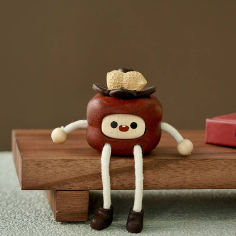 "Glückliche Persimone" Holz-Dekofigur | Handgefertigt | Gopure Studio Gopure Studio