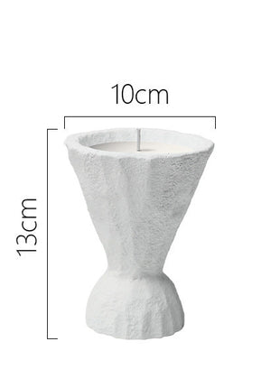 Kerzengefäß cremefarben, Maße ca. 10 cm/13 cm, Gewichte angegeben