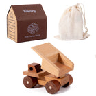 Mini-Holz-Dumper (Betonkipper) mit Kofferraum-Optik, Holzfahrzeug und Geschenkbeutel
