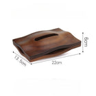 Massive Holz-Tücherbox, Maße ca. 22×13,5×6 cm, mit Griffmulde