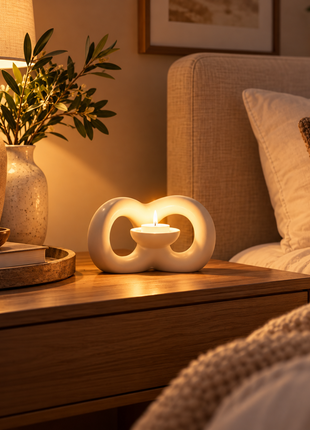 Möbius Ceramic Tealight Holder Lignovancia