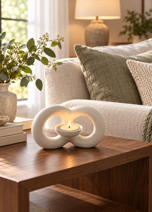Möbius Ceramic Tealight Holder Lignovancia