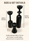 Matte Black – Set of 3