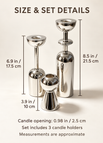 Silver-tone – Set of 3